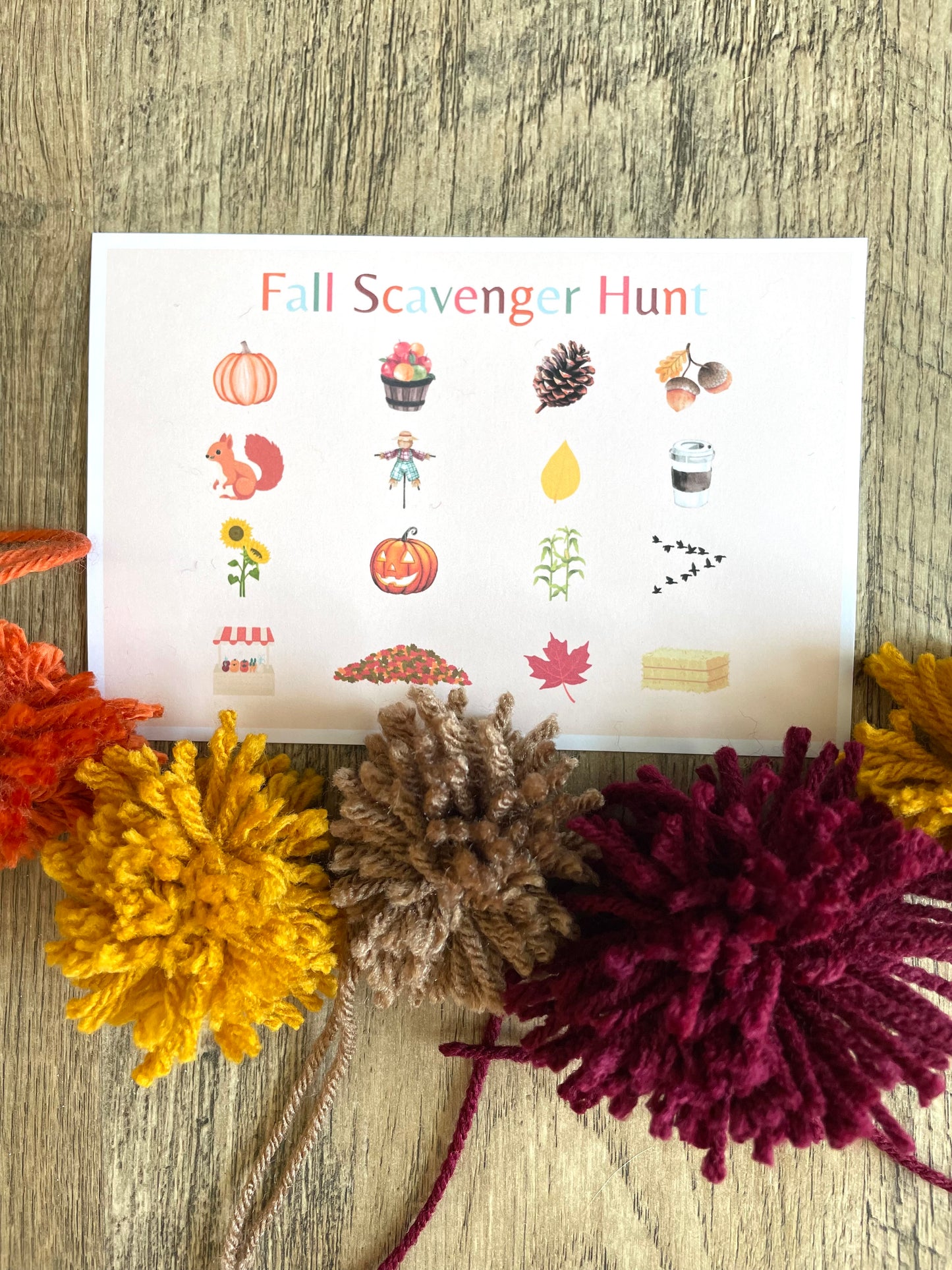 Fall Scavenger Hunt Postcard Set