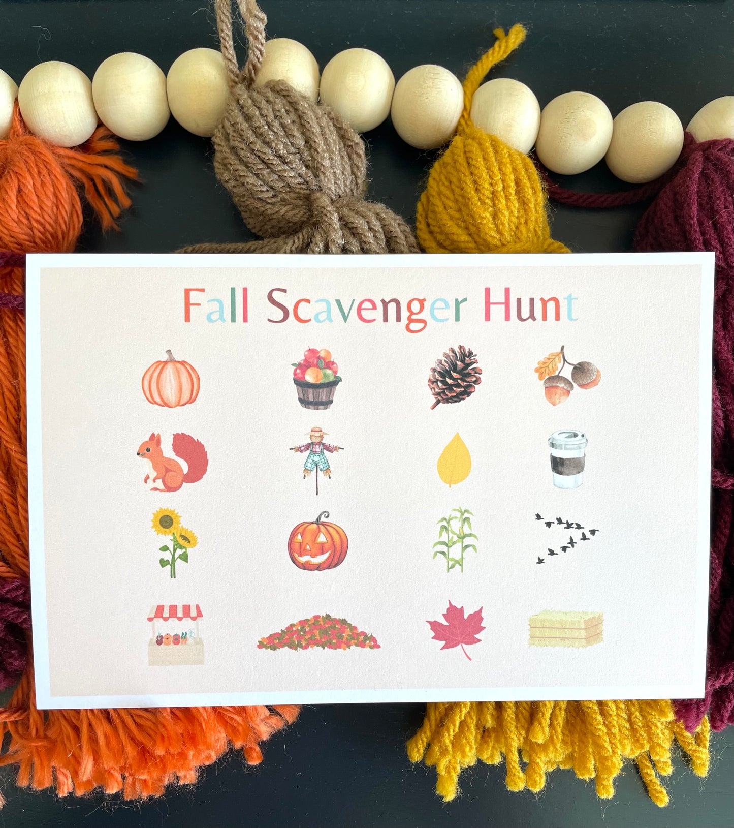 Fall Scavenger Hunt Postcard Set