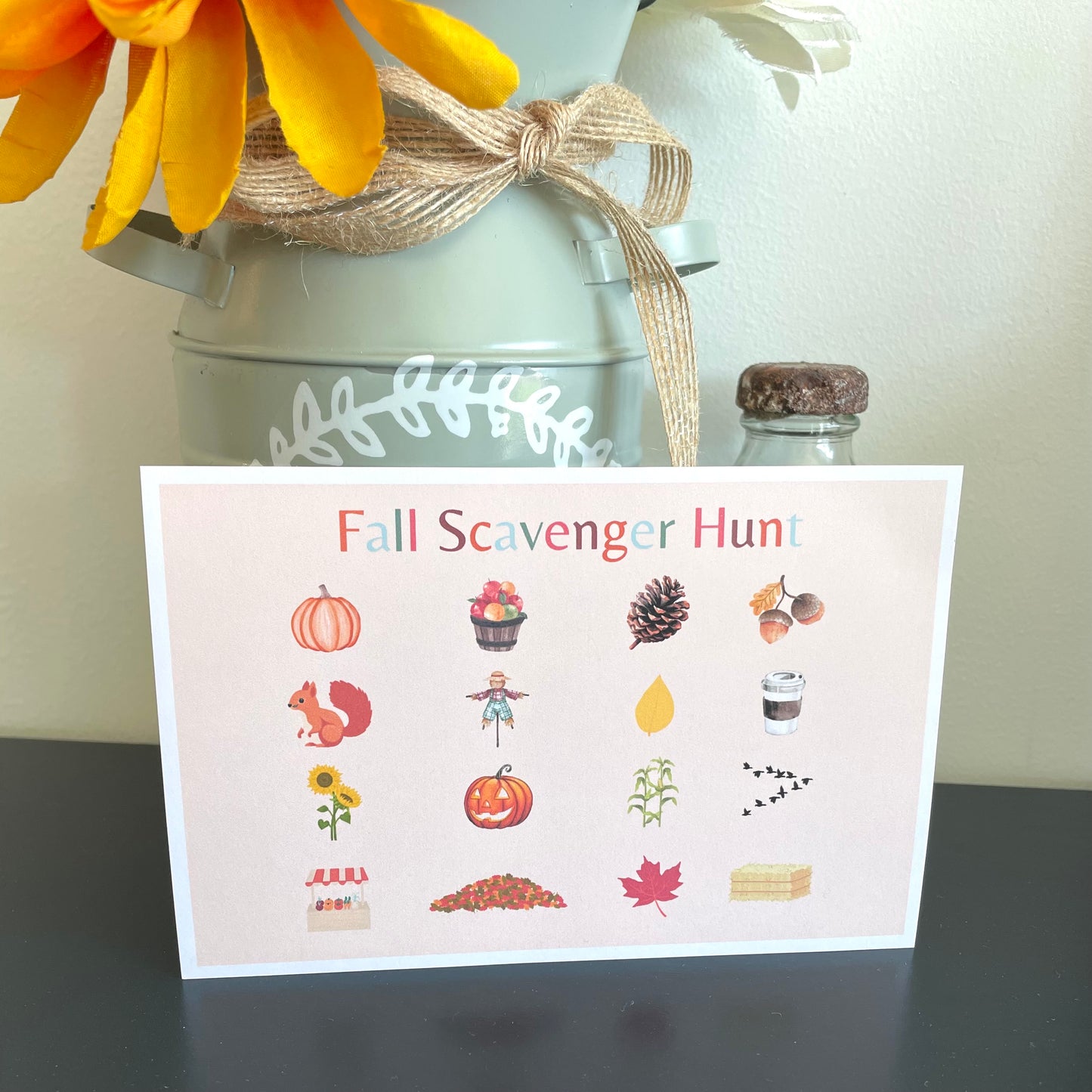 Fall Scavenger Hunt Postcard Set