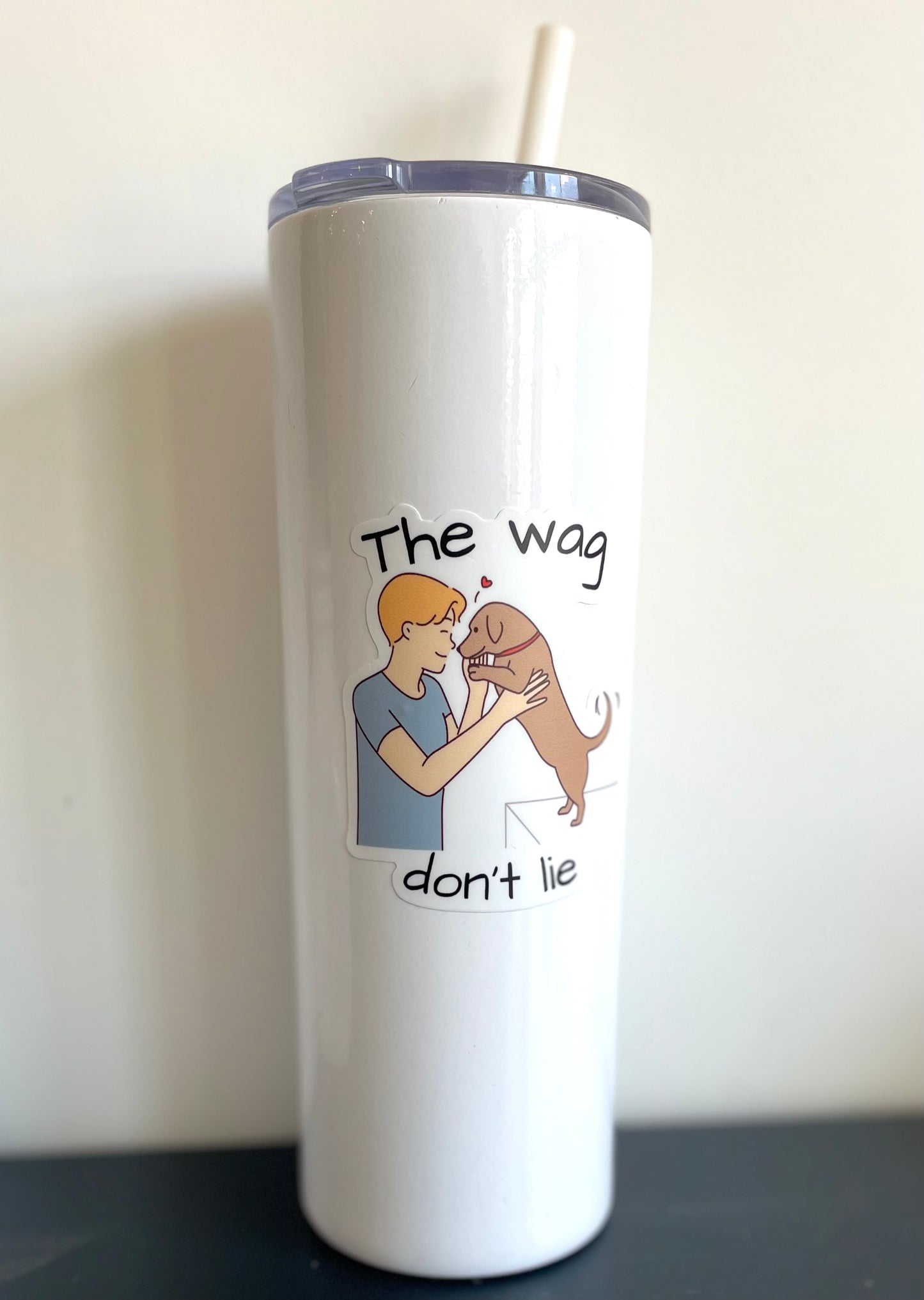 The Wag Don't Lie Vinyl Sticker